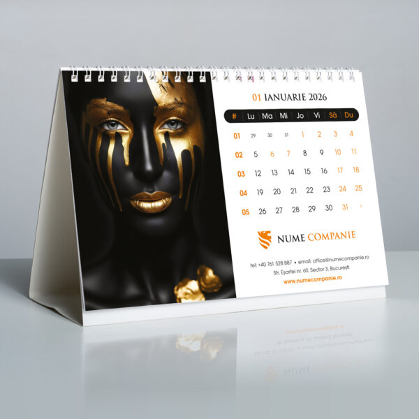 Calendar A5 Gold Touch ianuarie