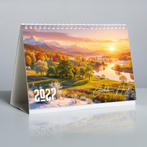 Calendar personalizat de birou Golden Hour A5 - Coperta