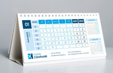 Calendar personalizat business albastru
