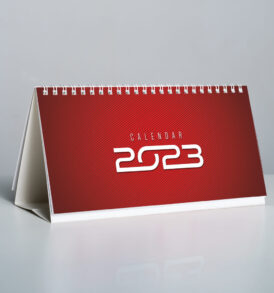 Calendar personalizat business rosu