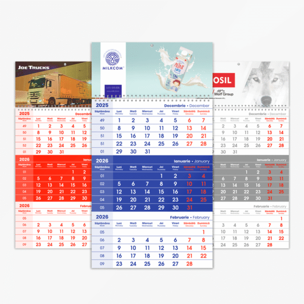 Calendare triptice personalizate