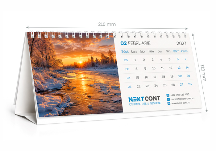 Dimensiuni calendar Golden Hour DL